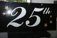 25th anniversary sign